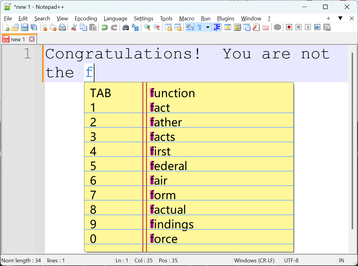 Notepad++ Screenshot